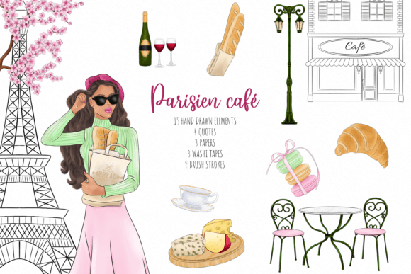 Download Parisian Fashion Clipart Illustration - Parisian Collection