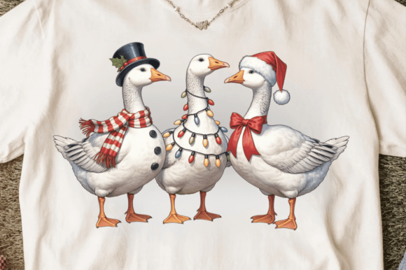 Download Vintage Christmas Cute Goose Png Clipart - Cute goose png Collection